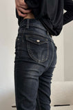 Slim fit dark washing skinny denim