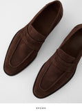 suede penny loafers