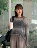 Chmero Gradation See-Through Crop Knit