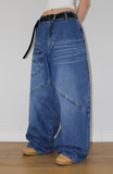 FRONT POCKET WIDE DENIM