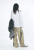 Waffle slab round-neck long sleeve