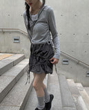 Ugi Color Layered Shirring T-shirt