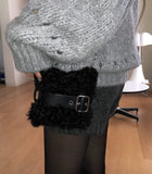 Fanta Mini Fur Belt Chain Cross Bag