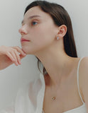 Volume Square (W) One-Touch Earrings