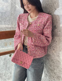 Setu Round Pearl Tweed Short Jacket