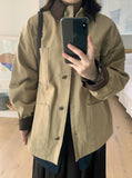 Enquo Suede Over Color Matching Work Jacket