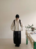 Courony Washing Denim Long Skirt