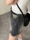 Crema Western Star One Stud Leather Belt