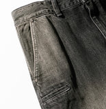 Ware Washed Denim Pants Deep Gray