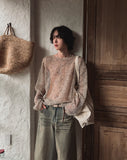 Confuse shine see-through knit