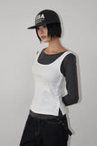 SIDE BUTTON RIB SLEEVELESS