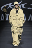 Pocket Layered Oversized Cotton Pants