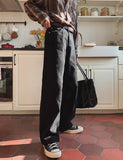 Kedi semi wide cotton pants
