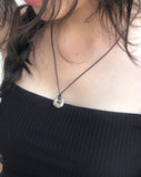 Hate Leather Silver Pendant Necklace