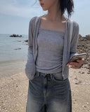 Kyuken Sleeveless Cardigan Set