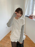 Melpu Frill Hood Short Sleeve Tee