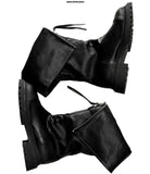 Biker zipper boots