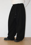(Lining Brushed) CORDUROY TUCK WIDE PANTS