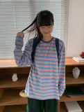 [unisex] Cuba Over Stripe Long Sleeve Tee