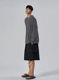 Shallow Stripe Over Long Sleeve Tee