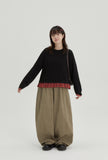 [BAONHAUS] Kinfu pigment banding wide balloon pants