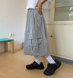 [Unisex] Iltev Nylon Banding Cargo Bermuda Pants