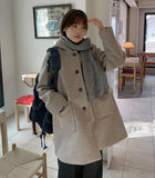 Hisha Quilted Hood Half Coat