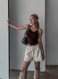 Pay corduroy line shorts