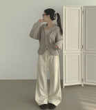 Corduroy Brushed Semi Bootcut Banding Pants