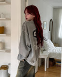 Oasis Crack Lettering Pigment Sweatshirt