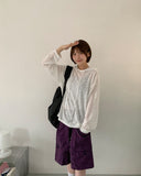 Pings summer see-through hooded long-sleeved tee