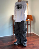 Nideion Pintuck Diagonal Cargo Pants