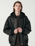 Overfit Bomber Hooded Jacket