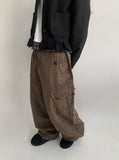 Lilpon Cargo Wide Balloon Pants