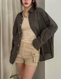 Radi Cotton Loose Fit Check Shirt