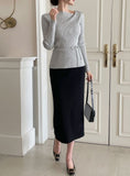 Luna Diagonal Unbalance Rib Knit (Strap Set)