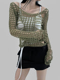 Pambi Boat Neck Mesh Knitwear