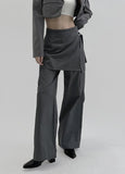 Pick D-Ring Wrap Skirt Pants