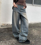 Keds Vintage Washing Wide Denim Pants