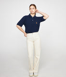 Bear Embroidery Pique Short Sleeve Tee