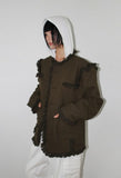 (WOOL) FRINGE POCKET TWEED JACKET