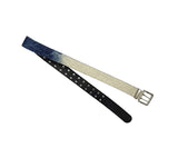Gradient eyelet denim belt
