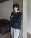 Summer boat see-through knit
