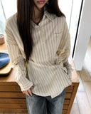 Wayu Stripe Two-Way Shirt
