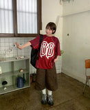 [unisex] Lyusao Sporty Printing Over Short Sleeve Tee