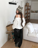 Vint Eyelet Strap Sweatshirt