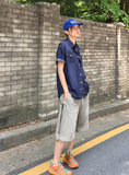 [MADE] Eka Summer Washing Snap Button Pocket Short-Sleeved Denim Shirt