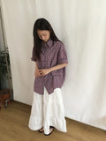 [BAONHAUS] Kinens Over Check Short Sleeve Shirt