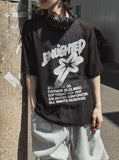 Starry Printing See-through Short Sleeve Knit