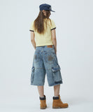 BERMUDA CARGO DENIM SHORT